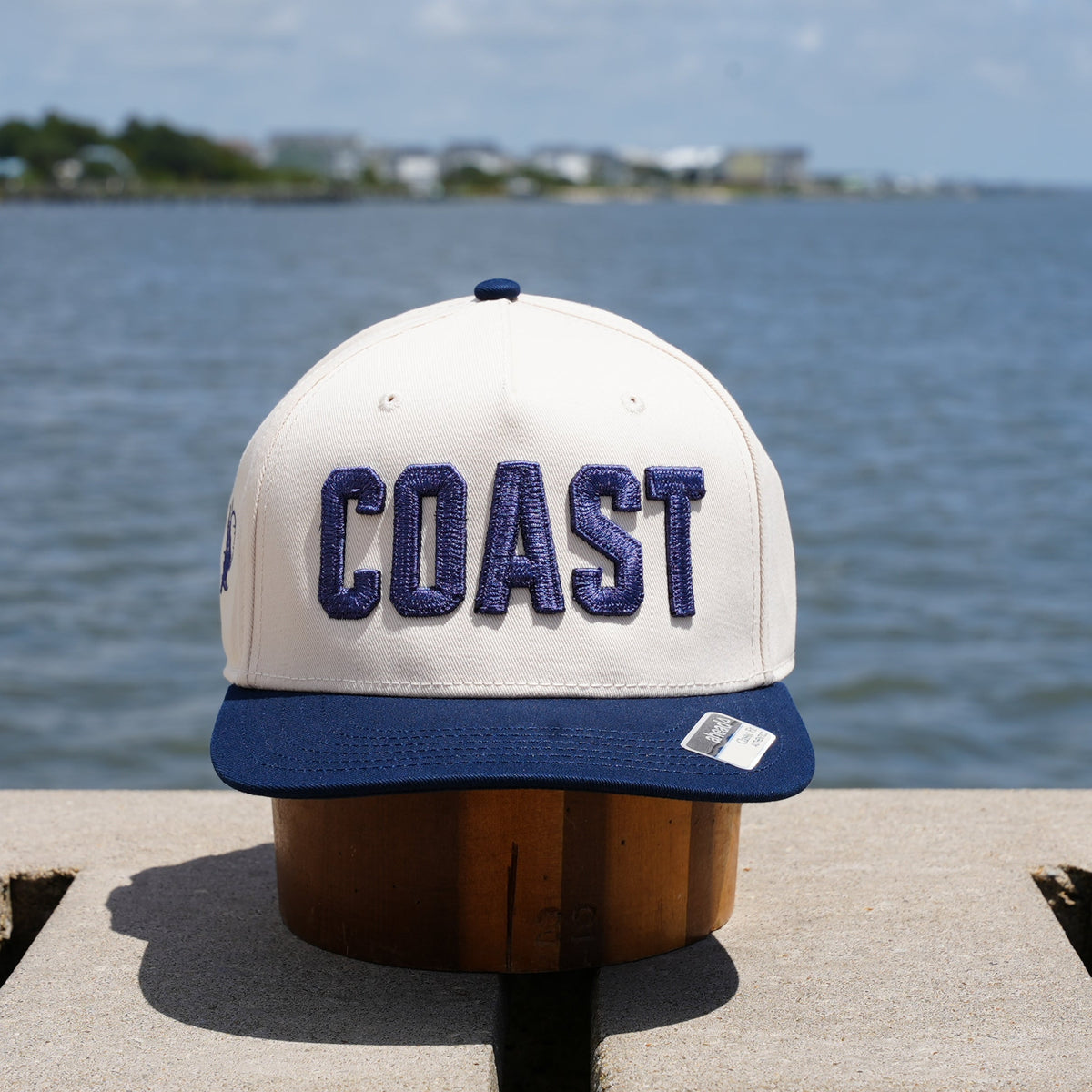 Tan and Navy Coastal Hat